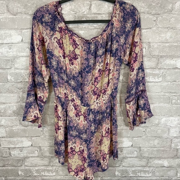 En Creme Paisley Print Romper - Picture 2 of 5